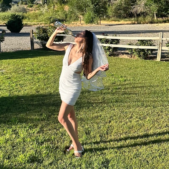 Lulu’s sequin white dress - Picture 3 of 3